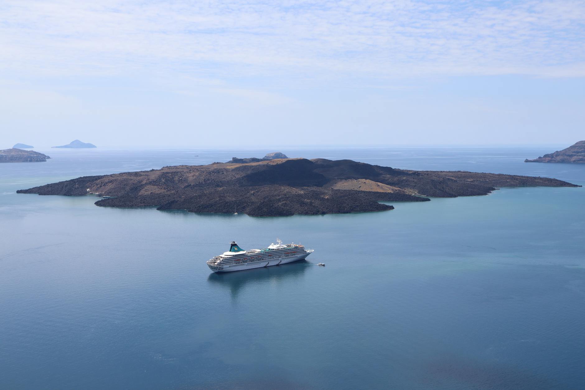 Kostenloses Stock Foto zu drohne erschossen, inseln, kreuzfahrtschiff