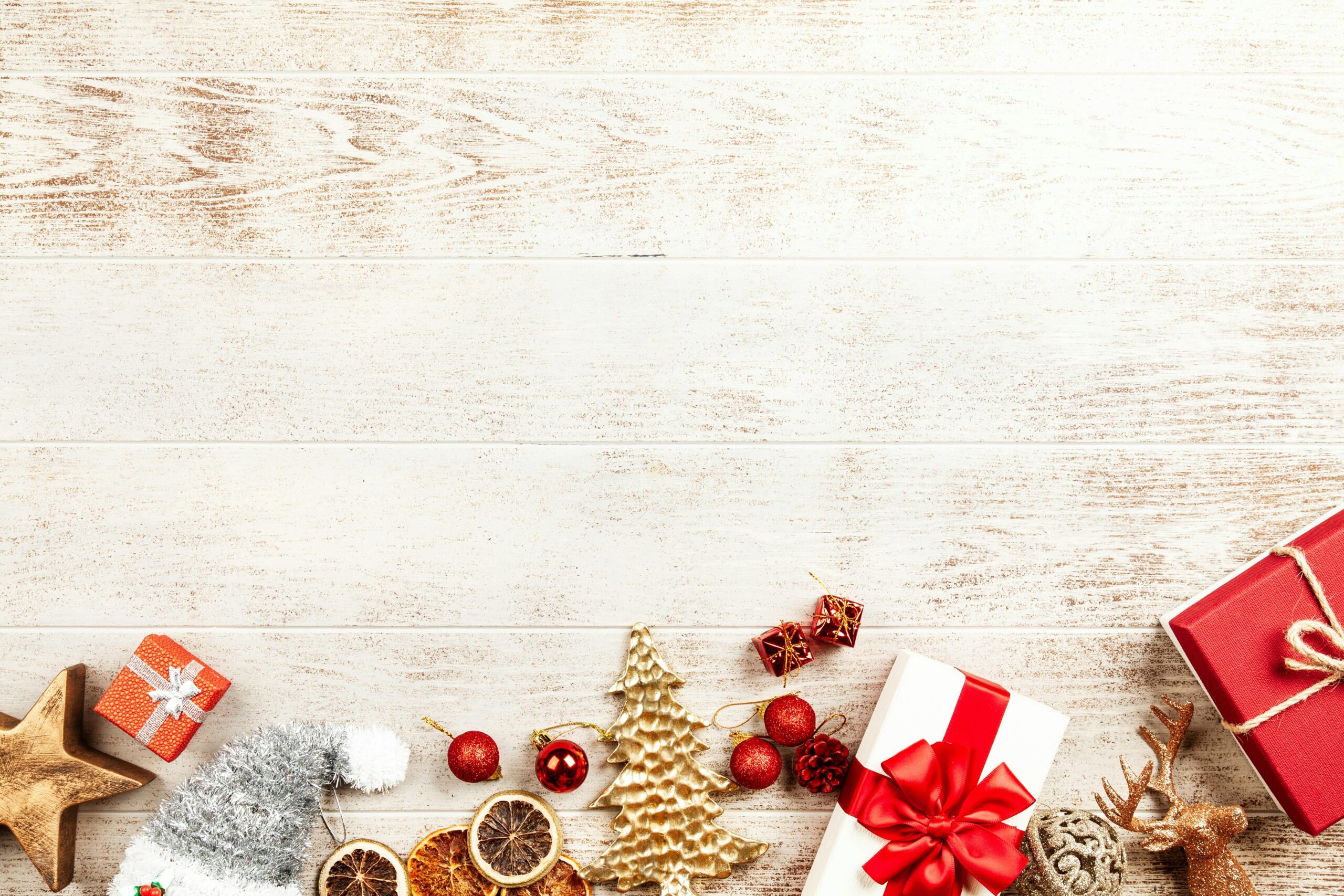 Flatlay Fotografie Von Geschenk Und Kugeln