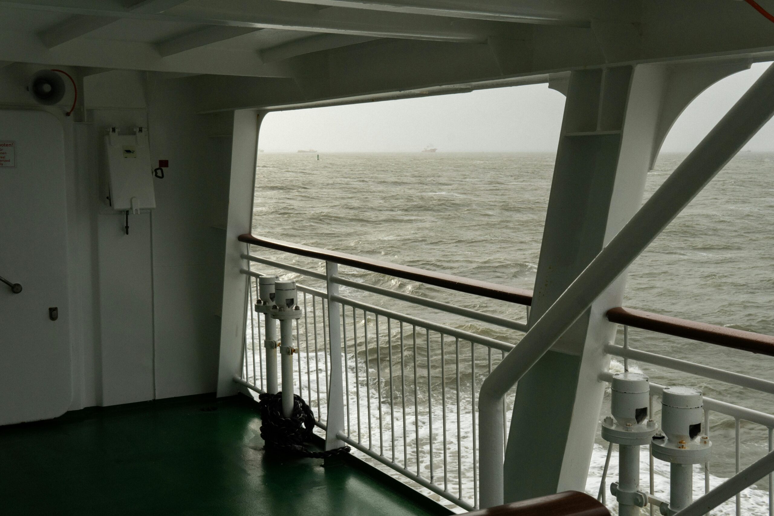 Blick Vom FÃ¤hrdeck Auf Der Insel Borkum